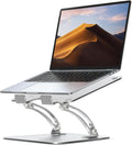 Nulaxy Ergonomic Adjustable Laptop Stand for Desk. Dual Foldable Computer Riser with Advanced Heat-Vent. Heavy-Duty Portable Notebook Holder for Posture Correction. Compatible with Mac 10-16 Laptops