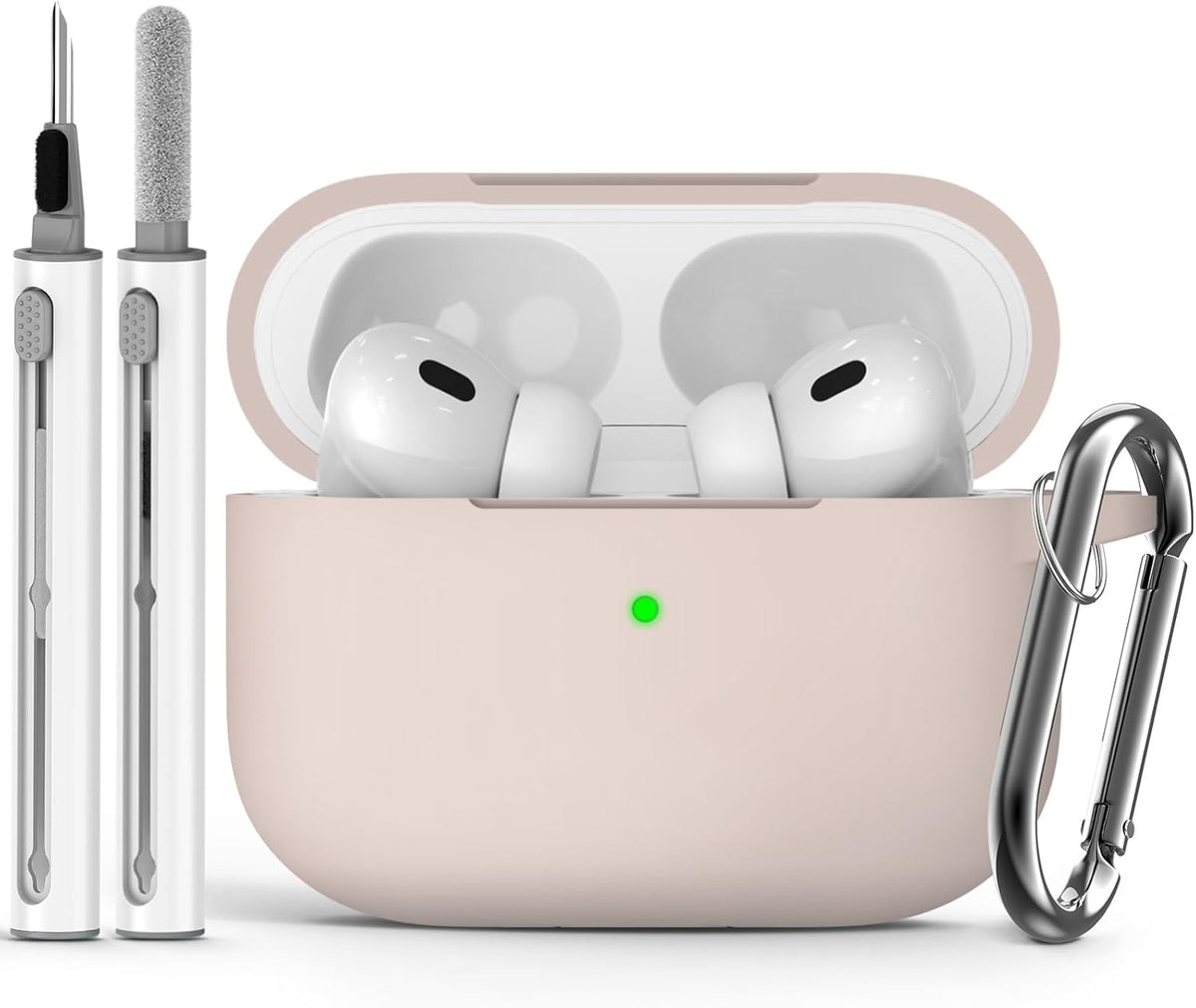 Ljusmicker for AirPods Pro 3 Case 2025 with Cleaner Kit.Black | Soft Silicone Protective Cover for Apple AirPod Pro 3rd Generation Case with Keychain for Women Men.Shockproof