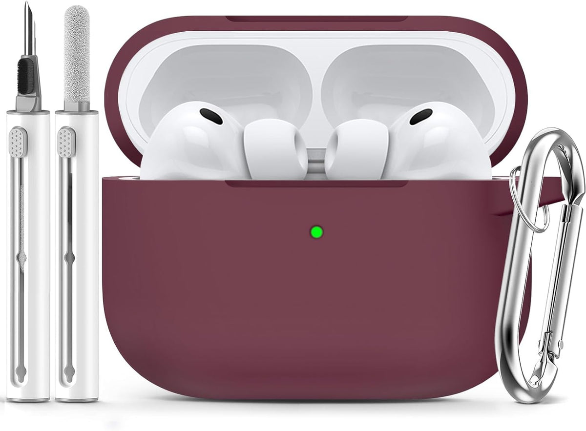 Ljusmicker for AirPods Pro 3 Case 2025 with Cleaner Kit.Black | Soft Silicone Protective Cover for Apple AirPod Pro 3rd Generation Case with Keychain for Women Men.Shockproof