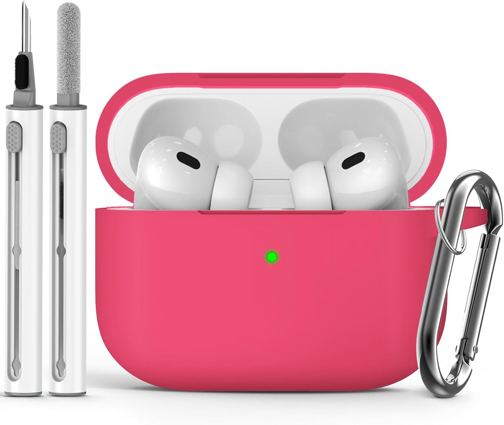 Ljusmicker for AirPods Pro 3 Case 2025 with Cleaner Kit.Black | Soft Silicone Protective Cover for Apple AirPod Pro 3rd Generation Case with Keychain for Women Men.Shockproof