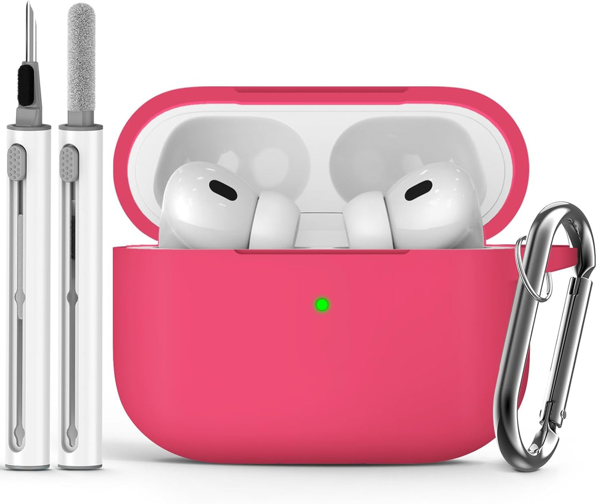 Ljusmicker for AirPods Pro 3 Case 2025 with Cleaner Kit.Black | Soft Silicone Protective Cover for Apple AirPod Pro 3rd Generation Case with Keychain for Women Men.Shockproof