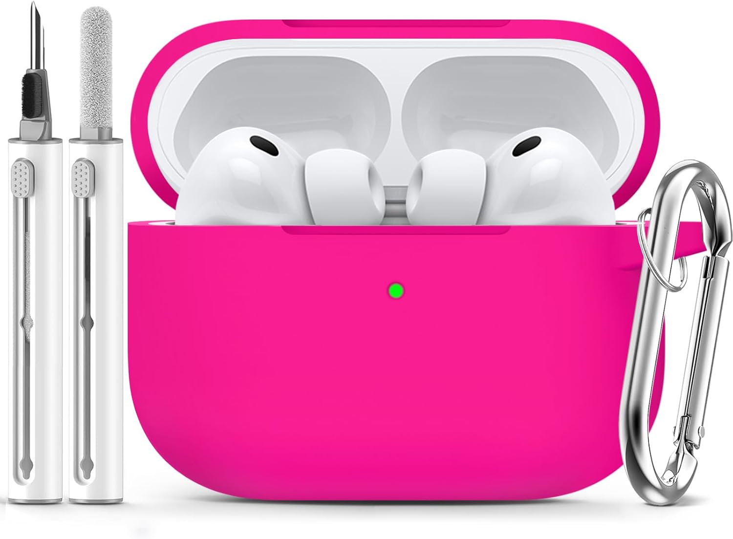 Ljusmicker for AirPods Pro 3 Case 2025 with Cleaner Kit.Black | Soft Silicone Protective Cover for Apple AirPod Pro 3rd Generation Case with Keychain for Women Men.Shockproof