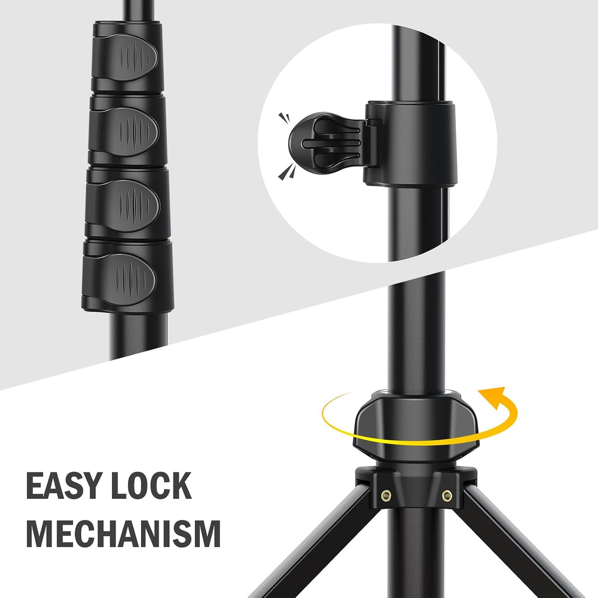 Liphisy 64 Tripod for Cell Phone & Camera with Remote and Phone Holder | Sturdy & Stable Height Adjustable Multi-Angle Shot Selfie Stick Tripod for Video Recording