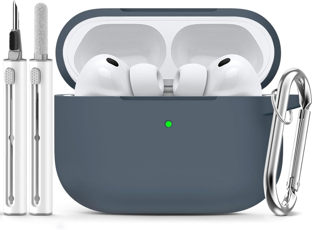 Ljusmicker for AirPods Pro 3 Case 2025 with Cleaner Kit.Black | Soft Silicone Protective Cover for Apple AirPod Pro 3rd Generation Case with Keychain for Women Men.Shockproof