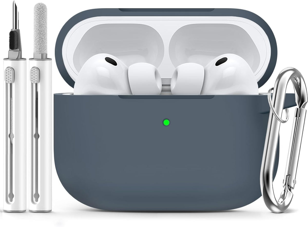 Ljusmicker for AirPods Pro 3 Case 2025 with Cleaner Kit.Black | Soft Silicone Protective Cover for Apple AirPod Pro 3rd Generation Case with Keychain for Women Men.Shockproof