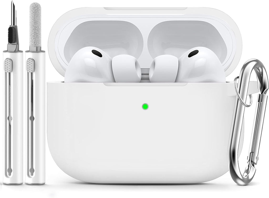 Ljusmicker for AirPods Pro 3 Case 2025 with Cleaner Kit.Black | Soft Silicone Protective Cover for Apple AirPod Pro 3rd Generation Case with Keychain for Women Men.Shockproof