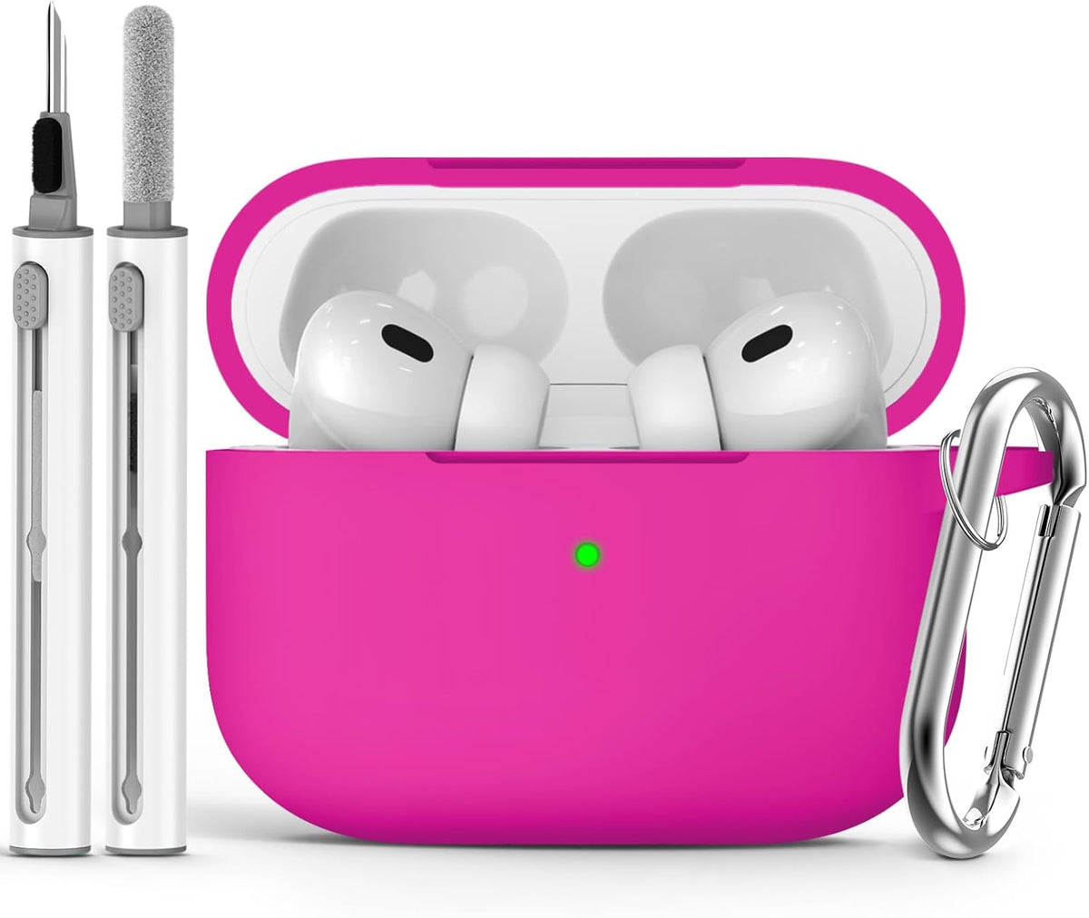 Ljusmicker for AirPods Pro 3 Case 2025 with Cleaner Kit.Black | Soft Silicone Protective Cover for Apple AirPod Pro 3rd Generation Case with Keychain for Women Men.Shockproof
