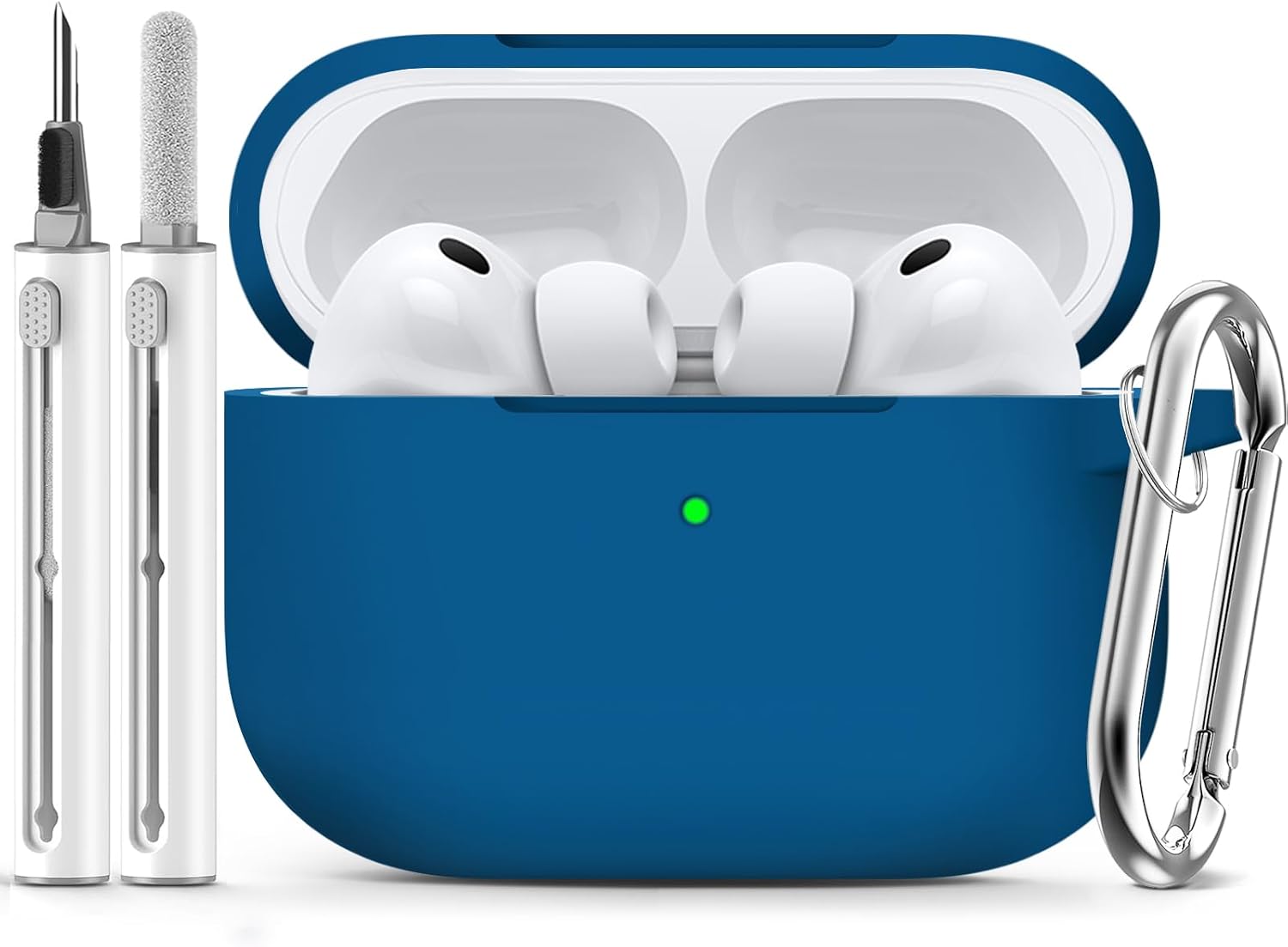 Ljusmicker for AirPods Pro 3 Case 2025 with Cleaner Kit.Black | Soft Silicone Protective Cover for Apple AirPod Pro 3rd Generation Case with Keychain for Women Men.Shockproof