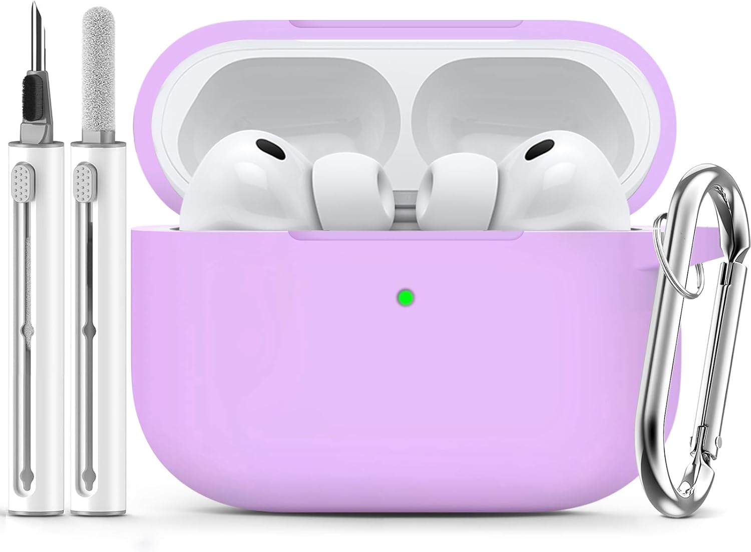 Ljusmicker for AirPods Pro 3 Case 2025 with Cleaner Kit.Black | Soft Silicone Protective Cover for Apple AirPod Pro 3rd Generation Case with Keychain for Women Men.Shockproof