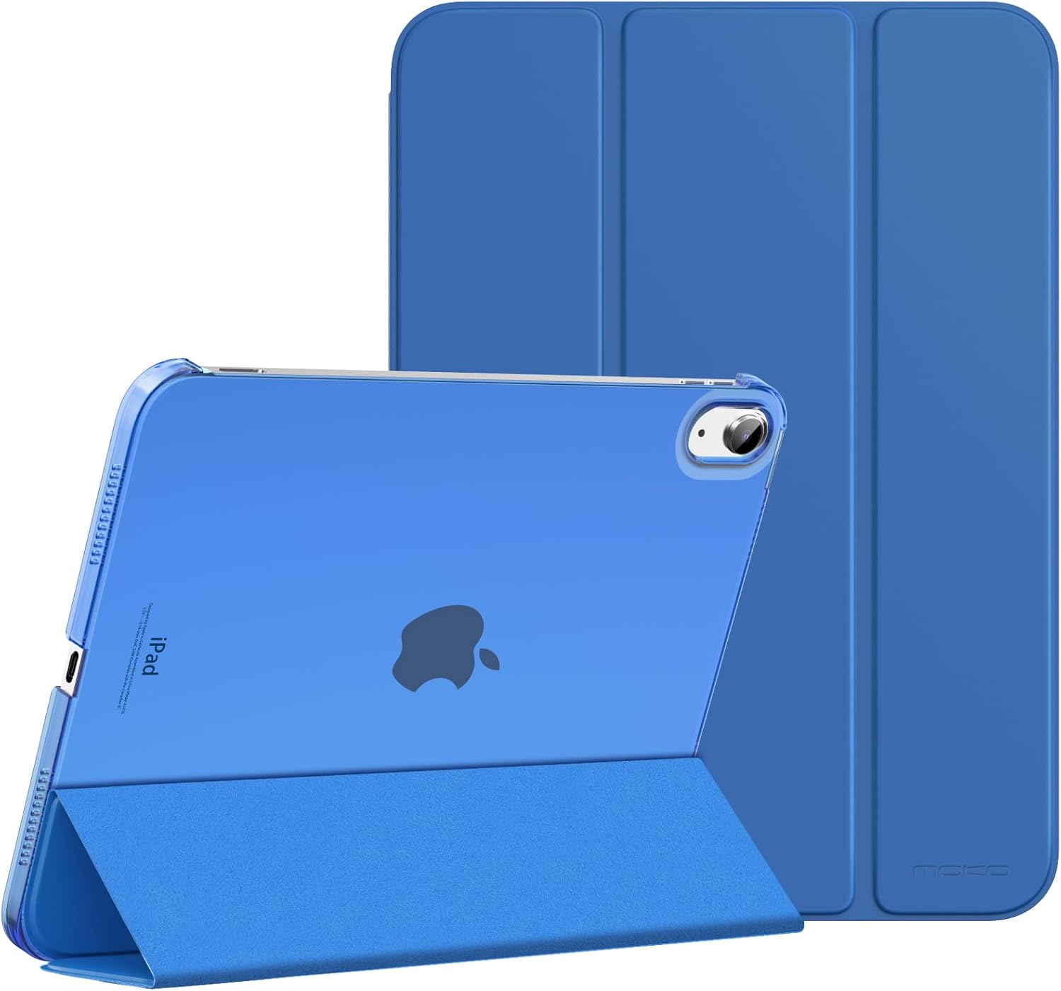 MoKo for iPad (A16) 11th Generation Case. iPad 10th Gen Case. Navy Blue | For iPad 11/10.9 Inch Case 2025/2022. Slim Stand Hard PC Translucent Back Shell Smart Cover.Support Touch ID.Auto Wake/Sleep