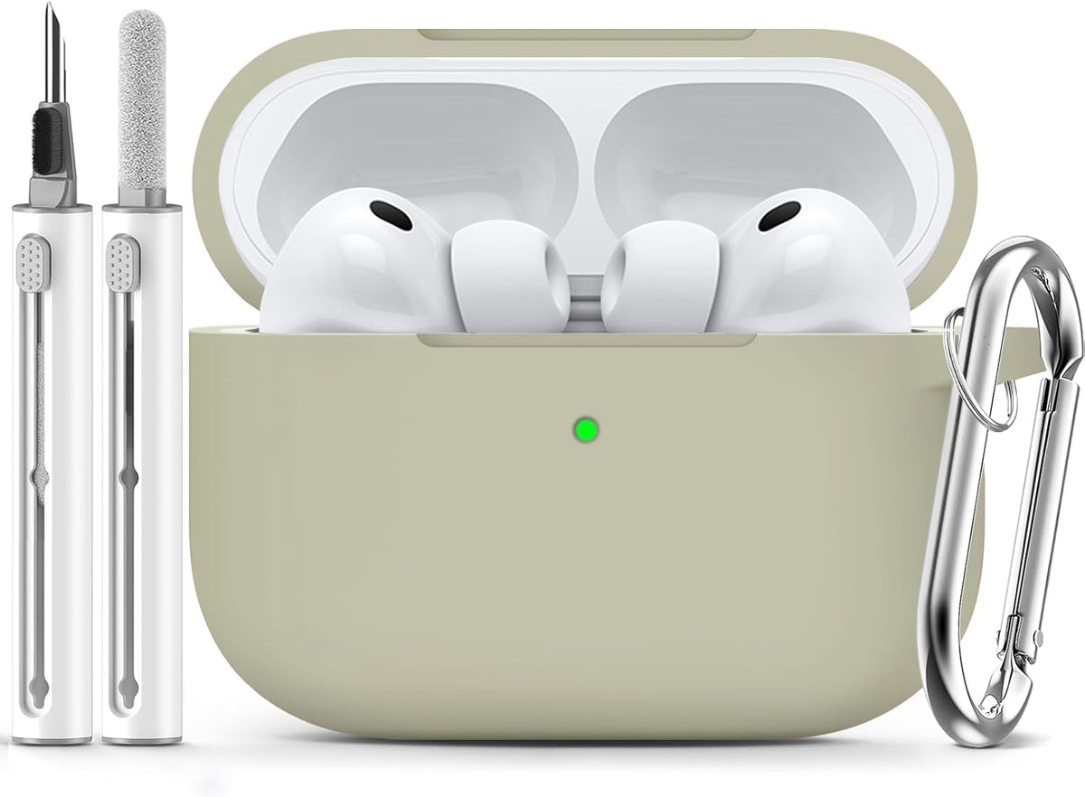 Ljusmicker for AirPods Pro 3 Case 2025 with Cleaner Kit.Black | Soft Silicone Protective Cover for Apple AirPod Pro 3rd Generation Case with Keychain for Women Men.Shockproof
