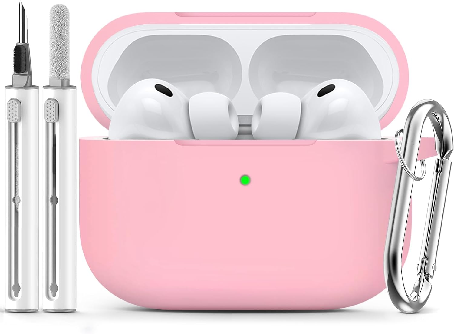 Ljusmicker for AirPods Pro 3 Case 2025 with Cleaner Kit.Black | Soft Silicone Protective Cover for Apple AirPod Pro 3rd Generation Case with Keychain for Women Men.Shockproof