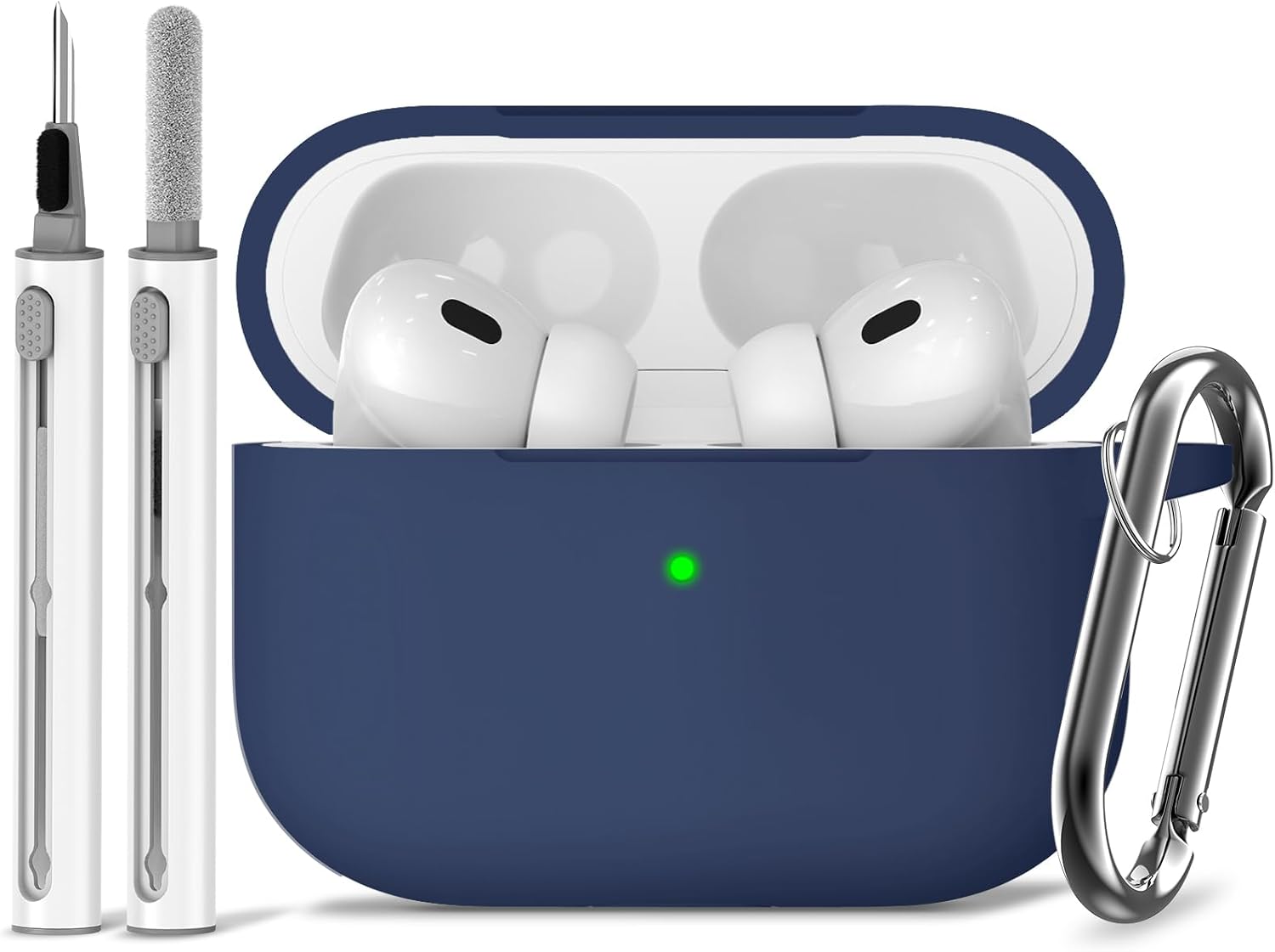 Ljusmicker for AirPods Pro 3 Case 2025 with Cleaner Kit.Black | Soft Silicone Protective Cover for Apple AirPod Pro 3rd Generation Case with Keychain for Women Men.Shockproof