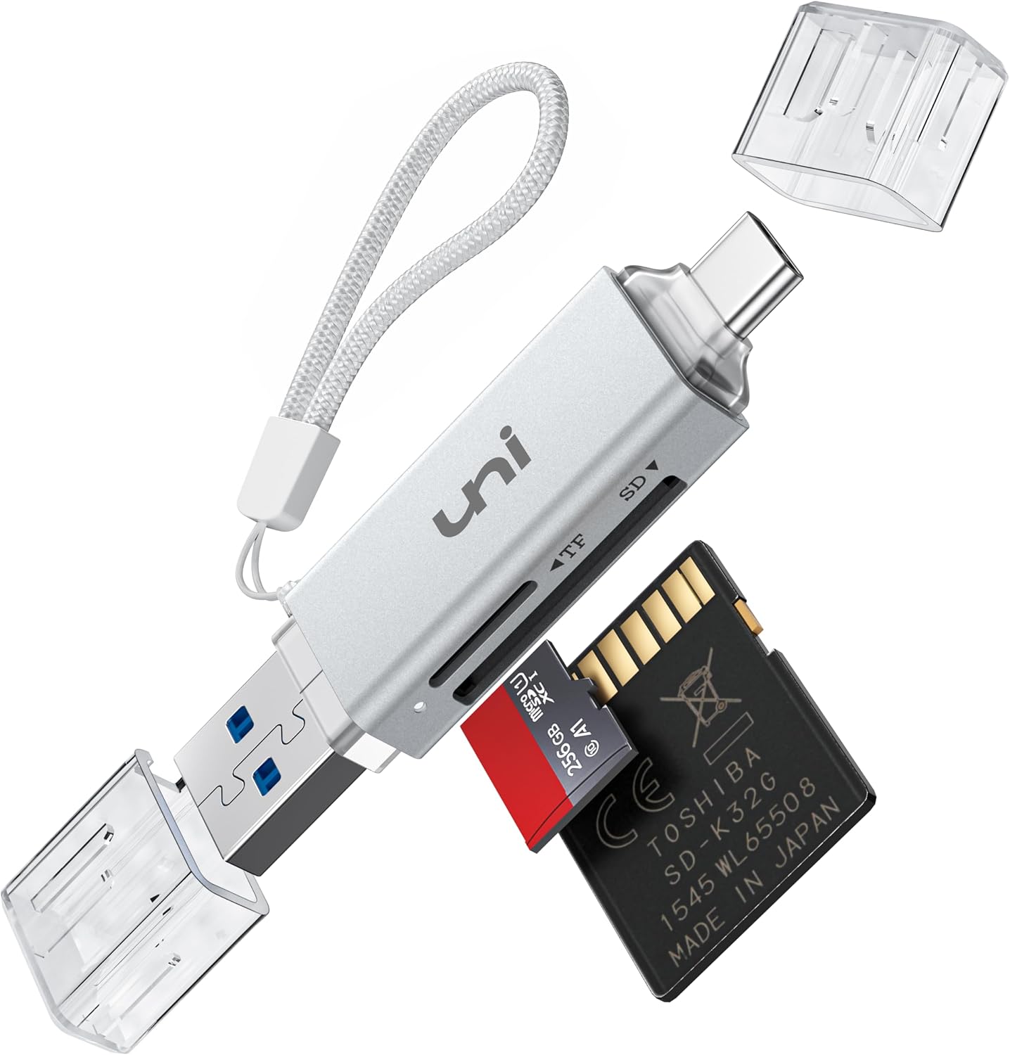 uni SD Card Reader.High Speed USB C to Micro SD Memory Card Adapter USB 3.0 | Dual Slots. Memory Card Reader. for SD/Micro SD/SDHC/SDXC/MMC. Card Reader for MacBook Pro/Air. Chromebook. Android Galaxy