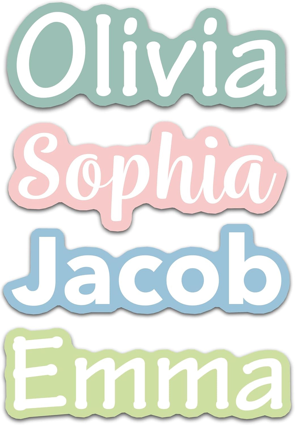 Custom Name Stickers for Water Bottles - Personalized Waterproof Vinyl Name Labels for Cups. Tumblers. Helmets. Laptop. Servers. Cars and Daycare (6 Stickers)