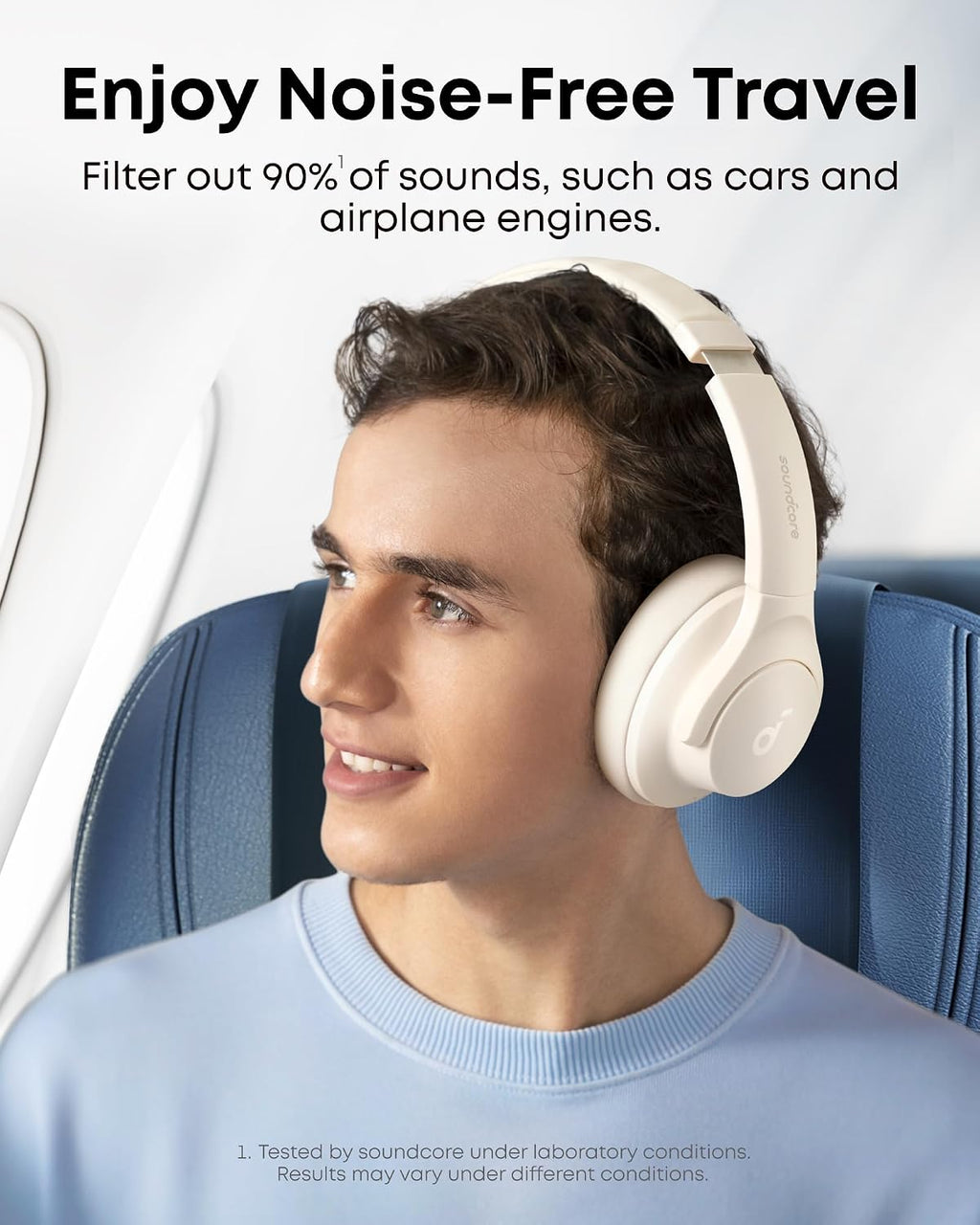 Soundcore by Anker Q20i Hybrid Active Noise Cancelling Headphones. White | Over-Ear. Bluetooth. 40H ANC Playtime. Hi-Res Audio. Big Bass. Transparency Mode. Customize via App. Travel. Home. Office