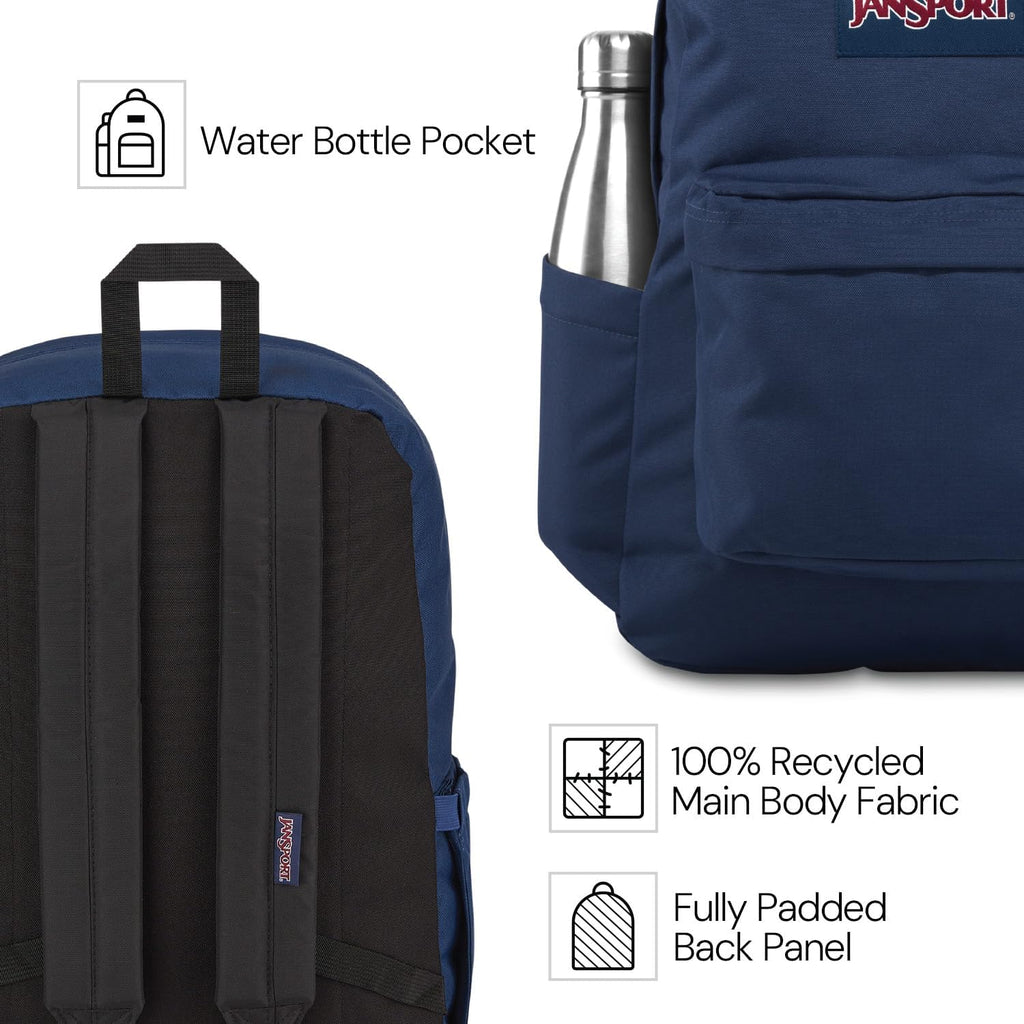 Amazon.com | JanSport SuperBreak Plus Backpack with Padded 15-inch Laptop Sleeve and Integrated Bottle Pocket - Spacious and Durable Daypack for Work and Travel - Black | Casual Daypacks
