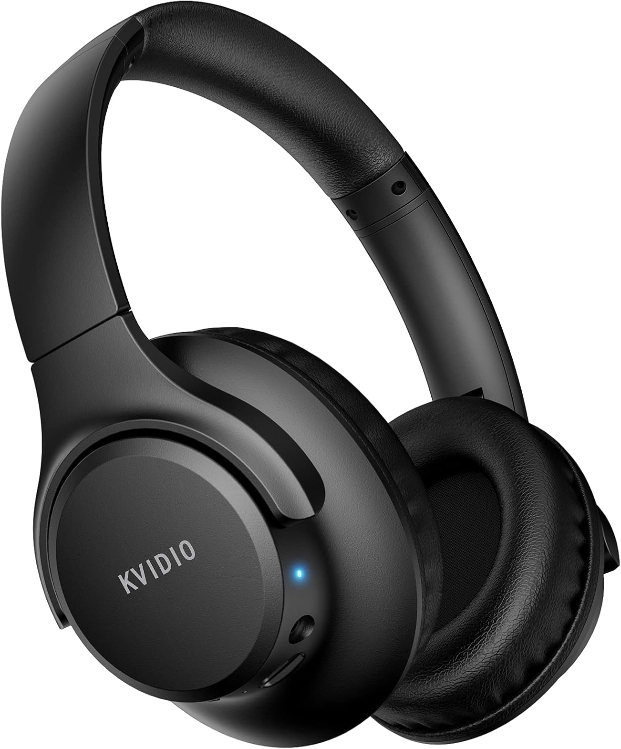 KVIDIO Bluetooth Headphones Wireless Over Ear Headsets 65H Playtime | Deep Bass. HiFi Stereo. Bluetooth 6.0. Microphone. Comfortable Fit. Foldable. Lightweight. Low Latency for Travel Home Office
