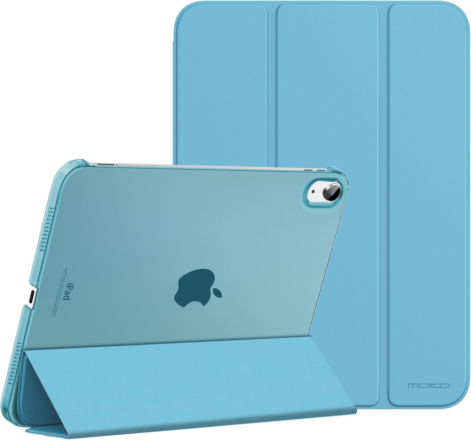 MoKo for iPad (A16) 11th Generation Case. iPad 10th Gen Case. Navy Blue | For iPad 11/10.9 Inch Case 2025/2022. Slim Stand Hard PC Translucent Back Shell Smart Cover.Support Touch ID.Auto Wake/Sleep