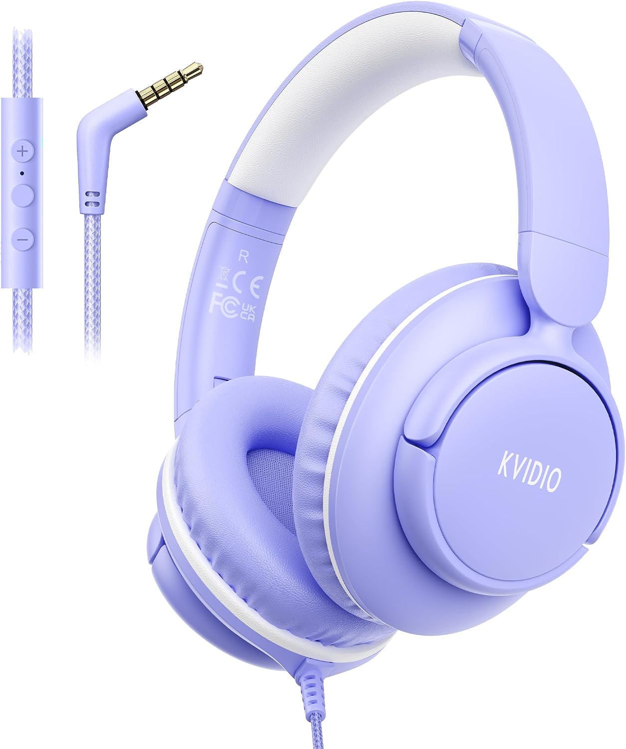 Wired Headphones with Mic. 3.5mm Headphones Volume Control for School Black | Wired Over Ear Foldable Corded Headphones for Teens Classroom Travel Airplane. 4.9ft Tangle-Free Cord for Tablet Laptop Phone