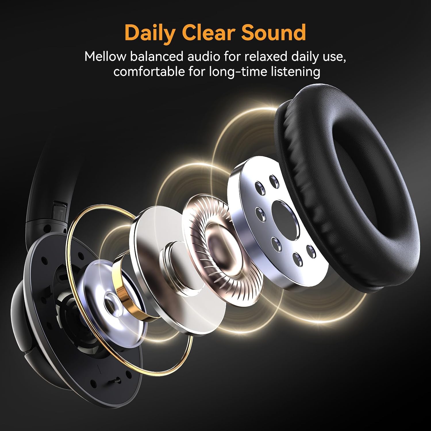 Wired Headphones with Mic. 3.5mm Headphones Volume Control for School Black | Wired Over Ear Foldable Corded Headphones for Teens Classroom Travel Airplane. 4.9ft Tangle-Free Cord for Tablet Laptop Phone