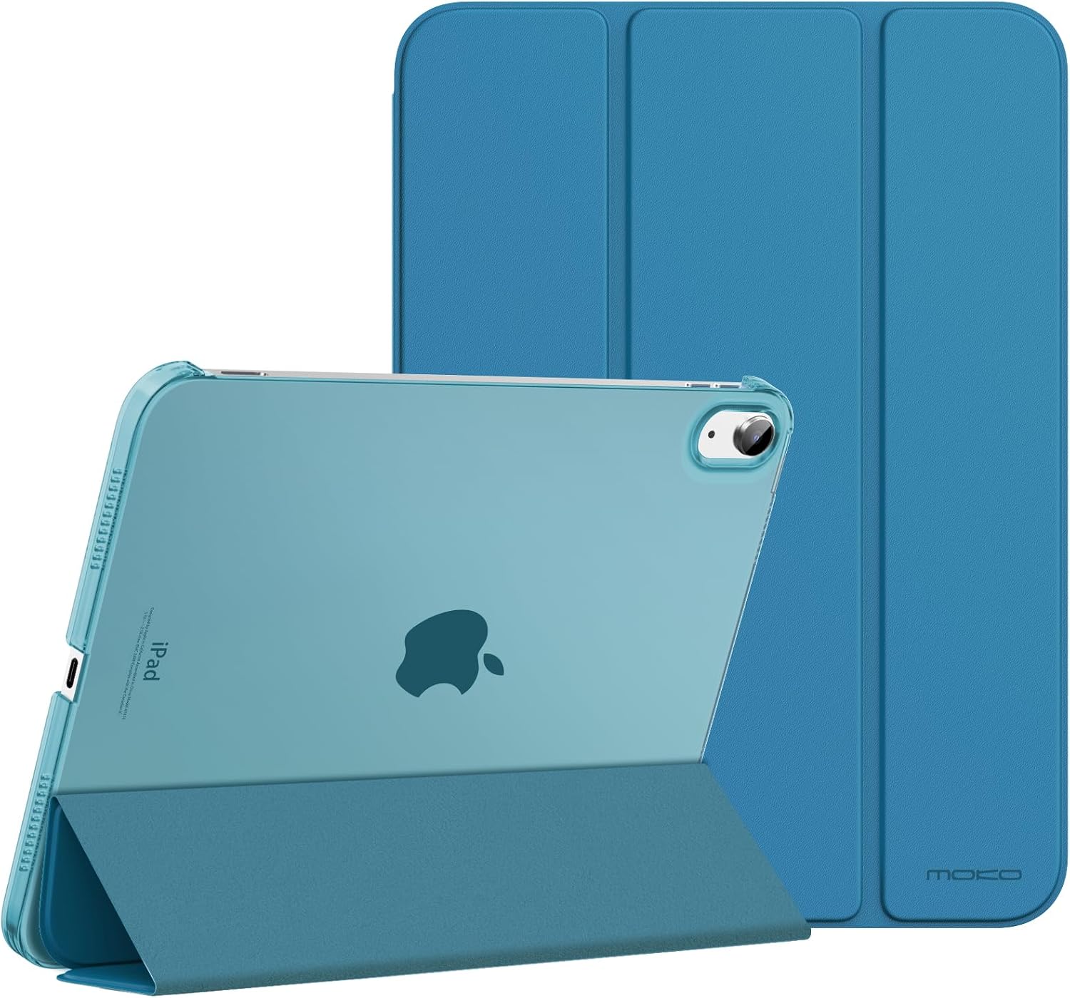 MoKo for iPad (A16) 11th Generation Case. iPad 10th Gen Case. Navy Blue | For iPad 11/10.9 Inch Case 2025/2022. Slim Stand Hard PC Translucent Back Shell Smart Cover.Support Touch ID.Auto Wake/Sleep