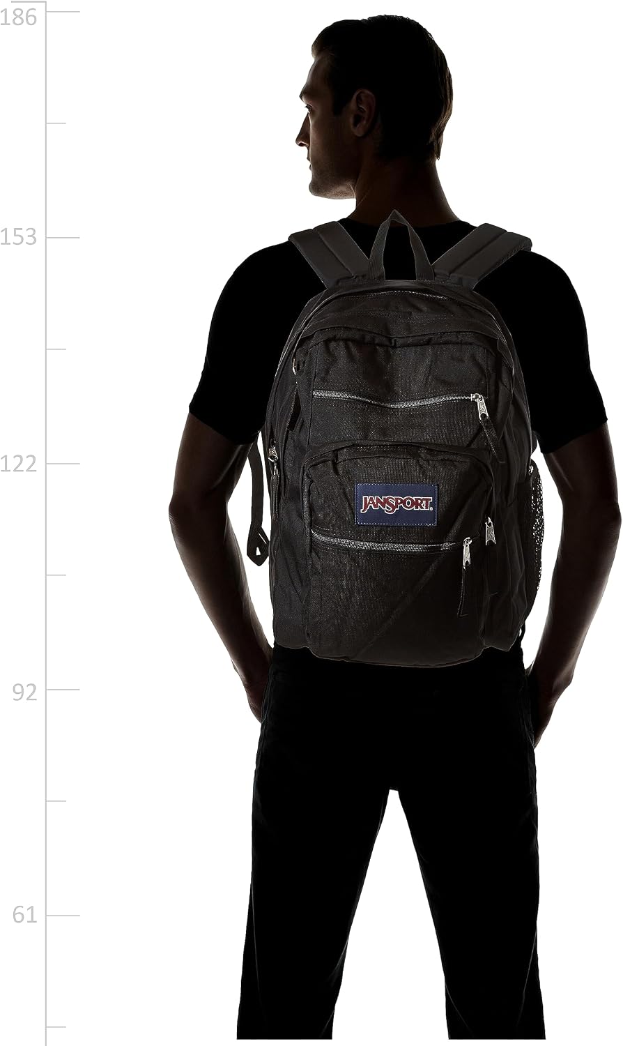 JanSport Laptop Backpack - Computer Bag with 2 Compartments. Ergonomic Shoulder Straps. 15 Laptop Sleeve. Haul Handle - Black