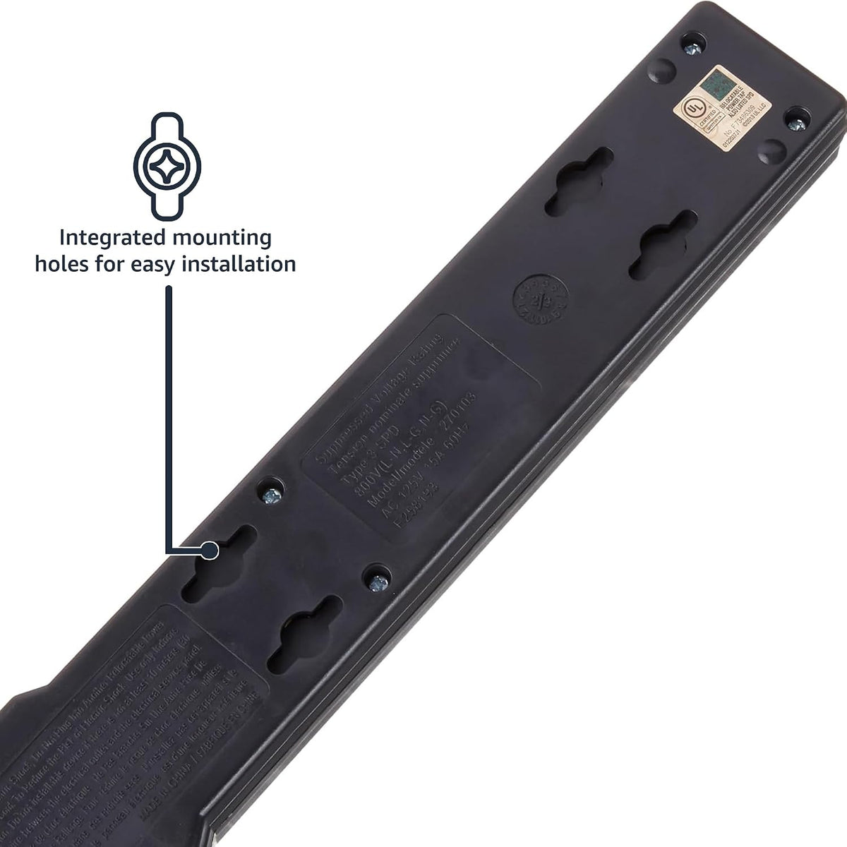 Amazon Basics Surge Protector Power Strip. 6-Outlet. 790 Joules. Circuit Breaker. LED Indicator Light. 6ft Extension Cord. Black