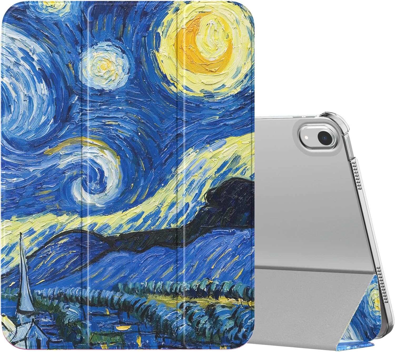 MoKo for iPad (A16) 11th Generation Case. iPad 10th Gen Case. Navy Blue | For iPad 11/10.9 Inch Case 2025/2022. Slim Stand Hard PC Translucent Back Shell Smart Cover.Support Touch ID.Auto Wake/Sleep