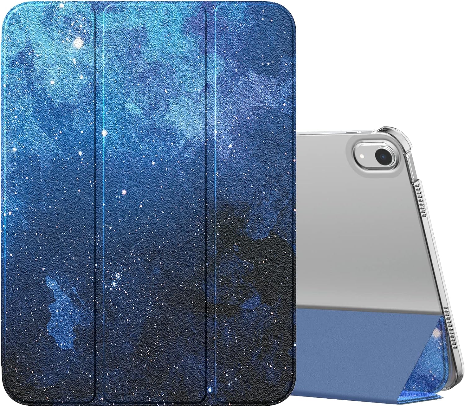 MoKo for iPad (A16) 11th Generation Case. iPad 10th Gen Case. Navy Blue | For iPad 11/10.9 Inch Case 2025/2022. Slim Stand Hard PC Translucent Back Shell Smart Cover.Support Touch ID.Auto Wake/Sleep